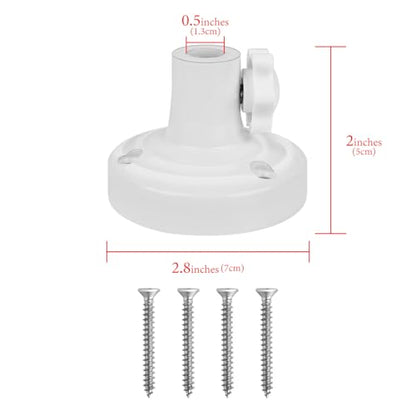 GEEKRIA for Creators Microphone Table Flange Mount Adapter, Metal Table Mount Clamp with Adjustable Interface Aperture Compatible with TONOR T20, Aokeo AK-35, InnoGear Microphone Arm (White) - color: White