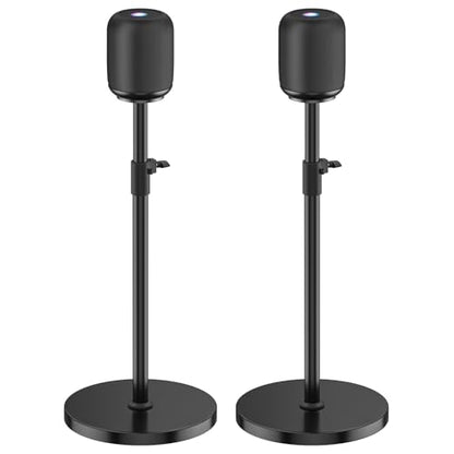 Heavy Duty Speaker Stands for HomePod 1 & 2, 2 Pack - Black - color: Black, size: 2 pack