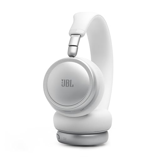 JBL Live 680NC - Noise Cancelling Headphones - White | JBL Signature Sound with Hi-Res Audio wired and wireless, True Adaptive Noise Cancelling 20, real time calibration - color: White