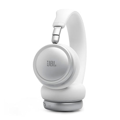 JBL Live 680NC - Noise Cancelling Headphones - White | JBL Signature Sound with Hi-Res Audio wired and wireless, True Adaptive Noise Cancelling 20, real time calibration - color: White