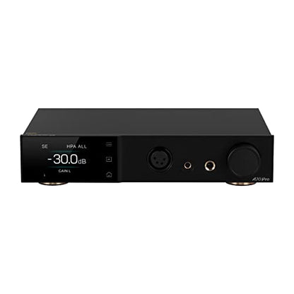 Topping A70 Pro Fully Balanced Headphone Amplifier 17000mW*2 Relay Volume Control Pre Amp with Remote Control(Black) - color: Black