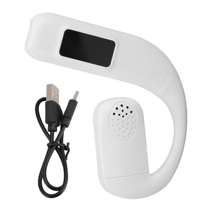 GOWENIC Bluetooth 5.5 Headset, Wireless Single Ear Earpiece with Noise Cancelling, Rotatable Microphone, Battery Display for Outdoor Sports Calls (White) - color: White