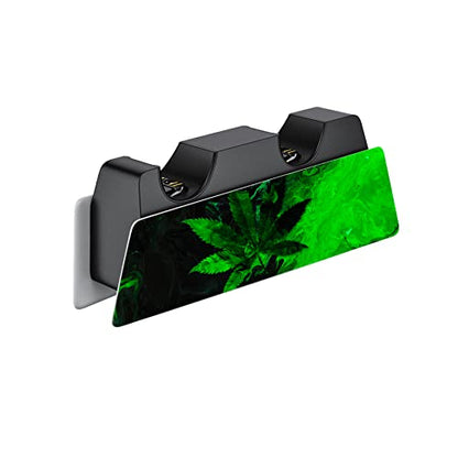 PlayVital Green Leaf Full Set Skin Decal for ps5 Console Digital Edition, Sticker Vinyl Decal Cover for ps5 Controller & Charging Station & Headset & Media Remote - color: Green Leaf