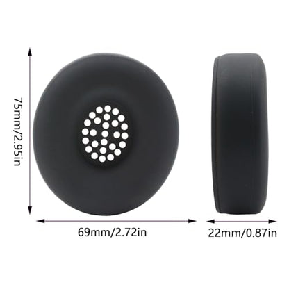 Silicone Ear Pad Covers for Beats Solo 4 Wireless Headphones - Black - color: Black