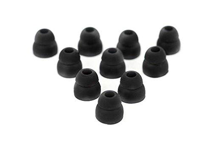 Alitutumao 10pcs Replacement Earbuds Silicone Eartips Double Flange Compatible with Wireless Powerbeats2 Powerbeats3 Beats by dr dre Earphones - color: Black