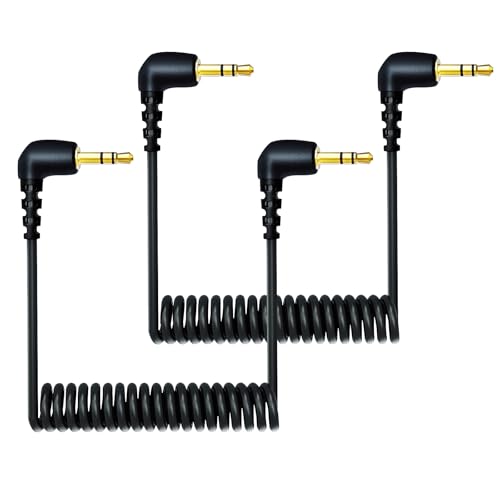 2-Pack 3.5mm Microphone Cable for DJI Mic 2 & Rode Wireless Pro, Go, Black - color: Black