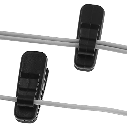 Bonsicoky Clips for Earphone Wire, 24 Pack, Black