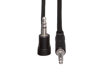 Hosa CMM-110R Stereo Interconnect, 3.5 mm TRS to Right-angle 3.5 mm TRS, 10 Feet - size: 10 Foot, style: TRS