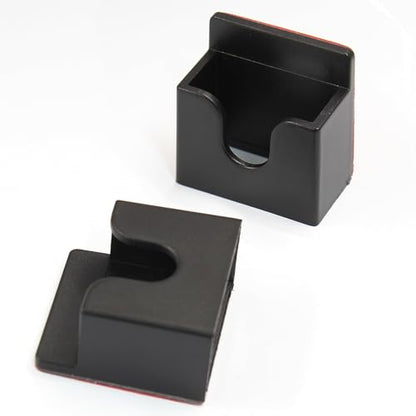 2PCS Black Radio Microphone Hanger, 30x30x16mm, Style 2 | Adhesive Back, CB Microphone Holder, Plastic Car Mic Hanger, For Cars Homes Offices - size: 30 x 30 x16 mm ,Style 2