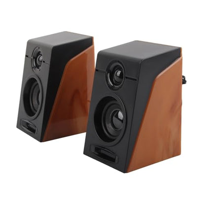 Computer Speakers, USB Powered Wired HiFi Stereo Sound PC Speakers Adjustable Volume with 3.5mm Cable, Desktop Speakers for TV Laptop Monitor