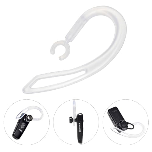 Replacement Ear Hooks for Walkie Talkie Bluetooth Headset(6 Pack) - color: Transparent