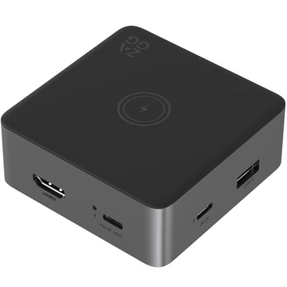 ZAGG 4-Port Hub with Wireless Charging - USB-C PD 100W, HDMI 4K, USB 10Gbps, High-Speed Charging & 4K Display, for Travel, Compatible w/Windows, macOS, iPadOS, ChromeOS, Android - style: 4-Port Hub w/ Wireless Charging
