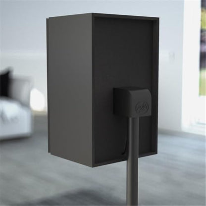 AVF Speaker Floor Stands for Speakers up to 11 lbs, Adjustable Height 31.75-42.2 Inch, Steel Speaker Stand Pair with Weighted Base, Black, EAK80B-A - style: Black w Metal Base
