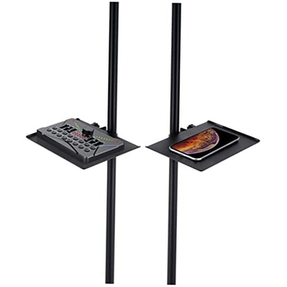 Toddmomy Clip Microphone Stand Low Profile Mic Arm for Microphone Sound Tray Broadcast Rack