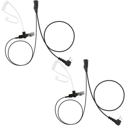 2 Pack BCT15-M1 Commercial-Grade Surveillance Style Earphone with Lapel PTT Microphone Compatible with Motorola CP200D CP100D R2 DEP450 BPR40D CP200 CP185 BPR40 Yaesu FT-65 FT-25 FT-4X/V - size: 2 Pieces