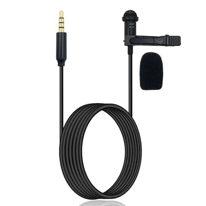 Lavalier Lapel Microphone Omnidirectional Condenser Mic Compatible with iPad Mac Android Smartphones for Podcast YouTube Vlogging Recording Noise Cancelling Mic,3.5mm Black 5ft