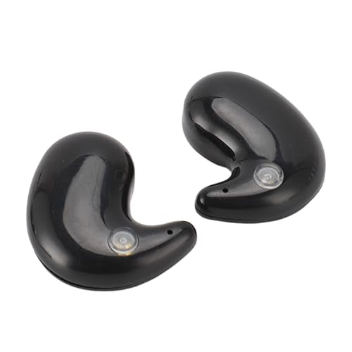 Yunseity Mini Bluetooth Earbuds, in Ear Stereo Earphones with Digital Display Charging Case, Mini for Sleep Work Music (Black) - color: Black