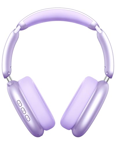 Wentronic Y02 Active Noise Cancelling Wireless Headphones, Purple | Over-Ear, Bluetooth, 60H Playtime,Crystal Clear Calls, Hi-Res Audio, Big Bass, Foldable Lightweight for Travel Home Office - color: Purple