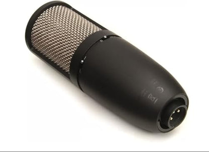 AKG Pro Audio P420 Multi-Pattern Condenser Microphone with Shock Mount and Case. Great for ensemble recording, grand piano, woodwind, brass instruments, drums and percussion. Black and Gold. | Shock Mount and Case. ensemble recording, grand piano, woodwin