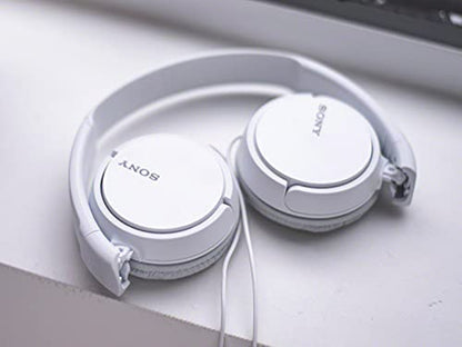 Sony ZX Series Wired On-Ear Headphones, White MDR-ZX110 - color: White, style: No Mic