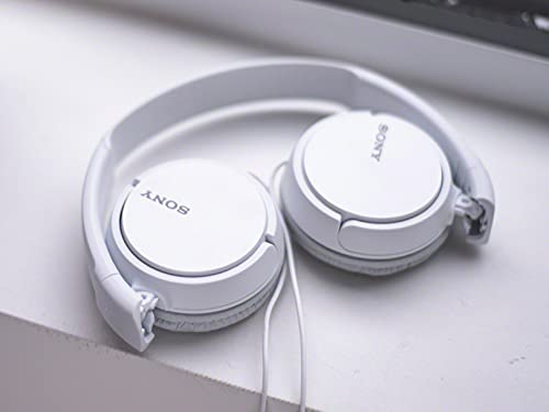 Sony ZX Series Wired On-Ear Headphones, White MDR-ZX110 - color: White, style: No Mic