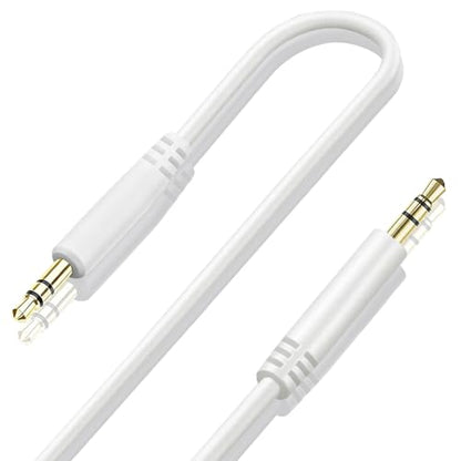Beats Headphone Replacement Audio Cable Cord Aux 3.5mm to 3.5mm Wire-No Mic - color: White