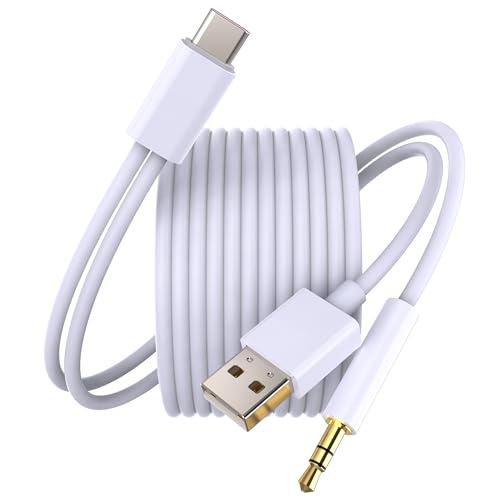 LMUBOY 오래된 자동차용 2-in-1 Aux to USB-C 코드 [버지 없음], [MFi 인증] Type-C to 3.5mm 오디오 Aux 케이블 충전 포함 | USB C 수 - 자동차 스테레오 케이블 아이폰 17/16/15, 갤럭시 S20-S25, 픽셀 10-4용 - style: 충전용 USB-A 플러그