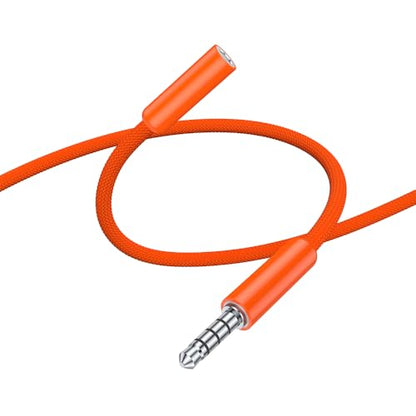 4FT Headphone Extension Cable 3.5mm Male to Female Stereo Audio Extension Cable with Microphone Nylon Braided Aux Adapter Extender Cord for Home/Car Stereos Smartphones Tablets Media Players and More