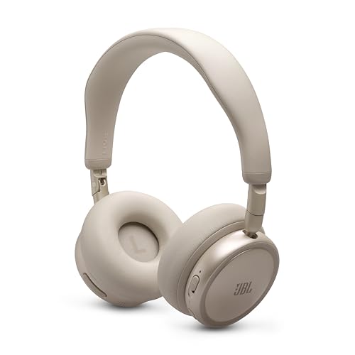 JBL Live 680NC - Noise Cancelling Headphones - Champagne | JBL Signature Sound with Hi-Res Audio wired and wireless, True Adaptive Noise Cancelling 20, real time calibration - color: Champagne