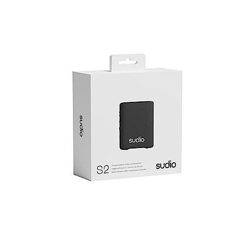 Sudio S2 Bluetooth Speaker with Loud Sound and Deeper Bass Long Playtime IPX5 Waterproof Bluetooth 5.3 TWS Pairing Portable Wireless Compact Speaker for Home, Outdoor