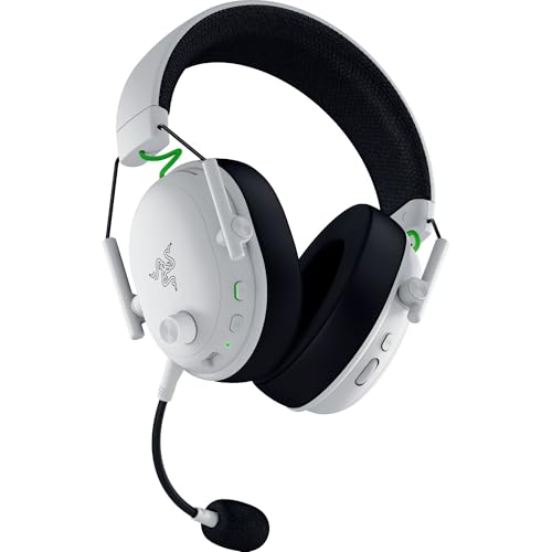 Razer BlackShark V3 Wireless Xbox Gaming Headset, 50mm Drivers, White | Super Wideband Mic, 2.4 GHz, Bluetooth, USB, Works with PC, Mac, PS5, Nintendo Switch, Smartphone, 70 Hr Battery - color: White, style: Xbox