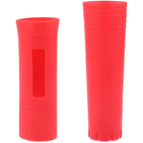 ibasenice Wireless Handheld Microphone Handle Cover Red Silicone 2 pack - color: Red