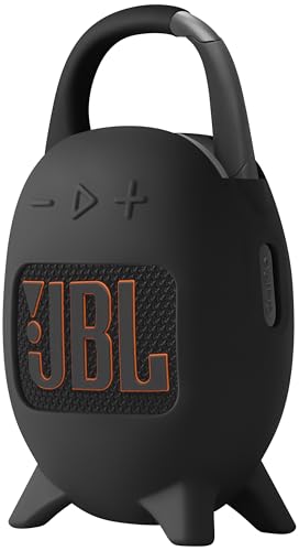 Geiomoo Silicone Carrying Case for JBL Clip 5, Protective Portable Scratch Shock Resistant Cover (Black) - color: Black