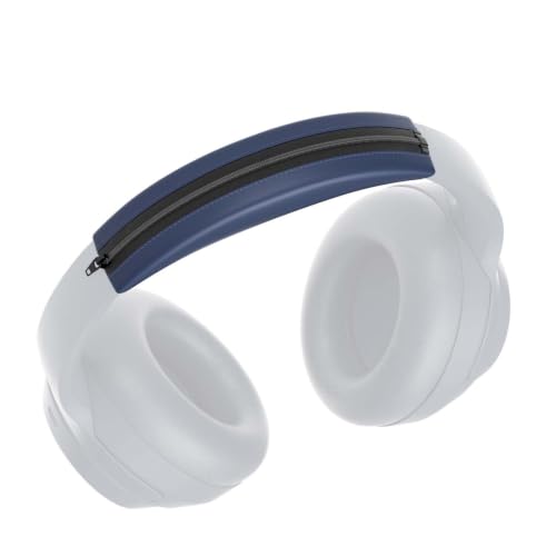 Replacement Headband Cover Soft Washable Silicone with Zipper Headband Protectors Cushion Compatible with iKF King Pro Wireless Over-Ear Headphones (Blue) - color: Blue