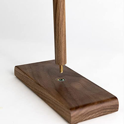 Headphone Stand/Headset Holder Dual Headphones Stand for Desk Solid Wood Gaming Headsets Holder Hanger Creative Display Headset Hanger Simple Bracket Storage PC Gaming Headset Stand ( Color : Brass )