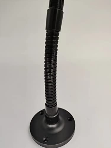 2PKS Goose neck Microphone Holder,Microphone Flange Mount,Wall Mount Microphone Stand, 5/8 Male,Ideal for Various Mounting Devices& Black - color: Black, size: Mic Stand B 2PKS