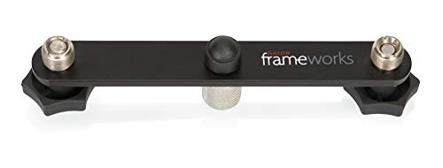 Gator Frameworks 1-to-2 Mic Mount Bar with Standard 5/8-Inch Thread Suitable for Most Microphone Stands Boom Arms (GFWMIC1TO2) - style: (2) Microphone Mounts