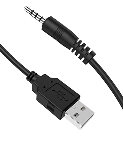 BERLAT USB 2.0 to 3.5mm Audio Cable 2-Pack for MP3 Headphones – Not for TV