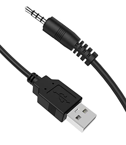 BERLAT USB 2.0 to 3.5mm Audio Cable 2-Pack for MP3 Headphones – Not for TV