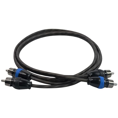 Sky High Car Audio 2 Channel Twisted 3 ft RCA Cables Coated 3' OFC - size: 3 Feet