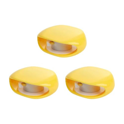 3Pcs Automatic Data Cable Management Box Automatic Retraction Winding Case for Sports Earphone Data Charging Winder - color: Yellow