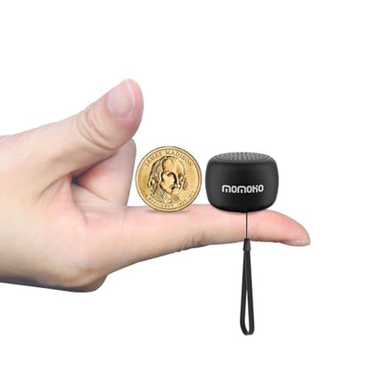Mini Bluetooth Speaker, Tiny Gifts with TWS Pairing, Small Bluetooth Speaker for Outdoor and Indoor, Built-in Mic(Black) - color: Black, style: mini
