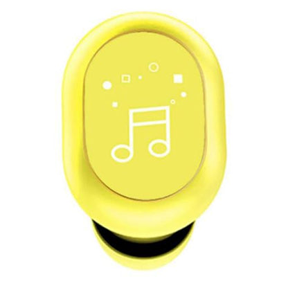 Fabater Single Ear Bluetooth Headset, BT 5.0 3 Hour Playtime Mini Wireless Earbuds, Truck Driver Headset with Touch Control Dual Interconnection IPX4 Sweatproof for Smart Phones PC TV (Yellow) - color: Yellow