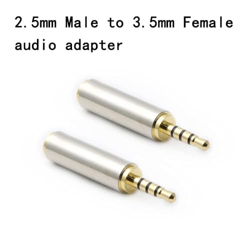 3.5mm Female to 2.5mm Male Audio Adapter Converter Headphone 2.5mm to 3.5mm 3 Ring Jack Stereo or Mono 2 Pack - color: 2 Pack Audio Adapter