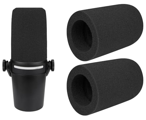 SOULWIT 2Pcs Pop Filter for Shure MV7+(MV7 Plus) - Black | Do Not Fit MV7/MV7X Microphones