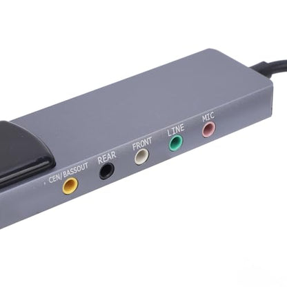 GOWENIC External Sound Card, USB Sound Card Adapter with CM6206LX Noise Reduction Chip for Win 98 ME 2000 7 8 Vista, 5.1 7.1 Channel Optical Input Output Digital Recording