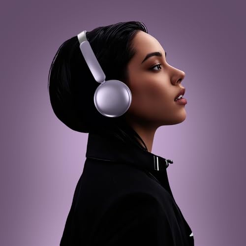LORELEI Q60 Wireless Bluetooth On-Ear Headphones Lightweight ，Built-in Micphone, 40 Hours Up Battery Life, Bass Mode, Memory Earmuffs (Purple) - color: Purple