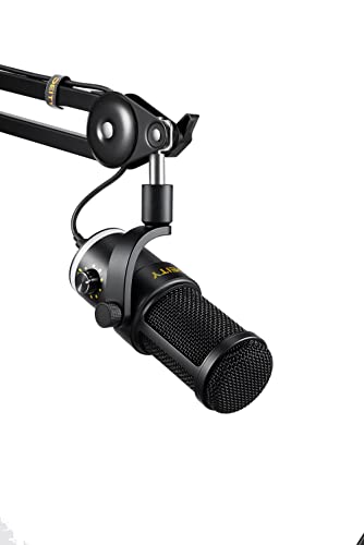 Deity VO-7U Boom Arm Kit USB Dynamic Podcast Microphone with RGB Lights for Game Podcast Stream YouTube (Black)