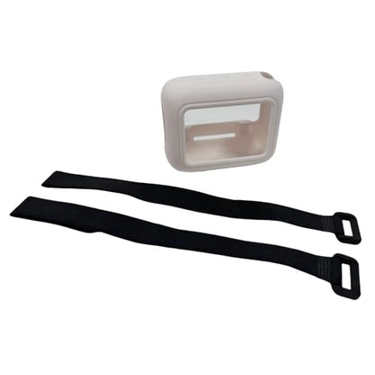 Silicone Carrying Case Replacement for JBL Go 4 Portable Bluetooth Speaker Silicone Case with Carabiner Protective Case Shockproof Travel Carrying Case (White) - color: White