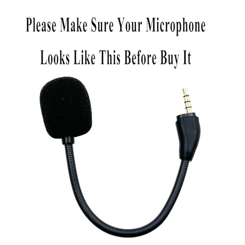 Replacement Game Mic Microphone for Wired Kingston HyperX Cloud III Gaming Headset, Detachable Mic Boom for PC PS5 PS4 Xbox Series X/S, 3.5 mm Jack